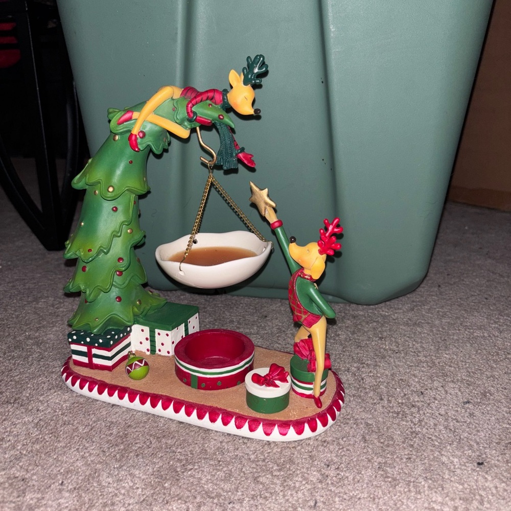RARE! Yankee Candle Dancing Reindeer Hanging Tart Warmer